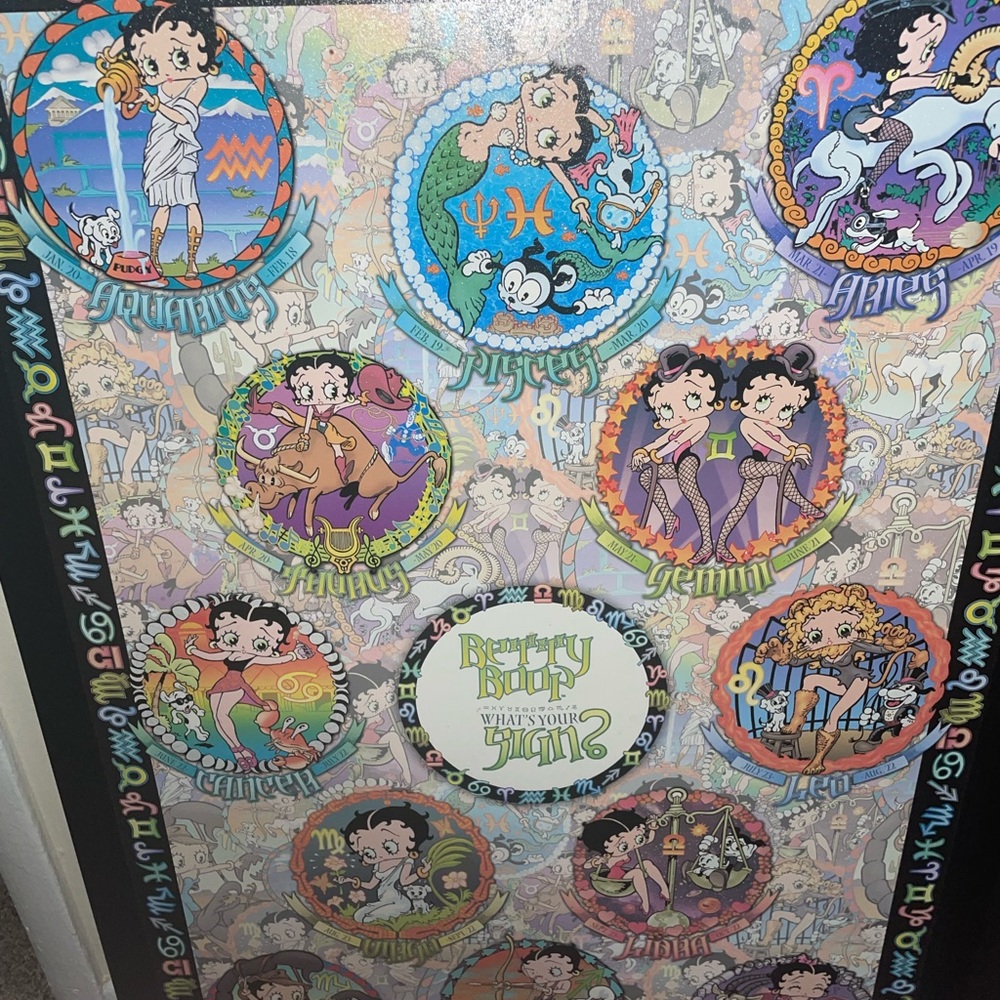 Betty Boop zodiac wall art